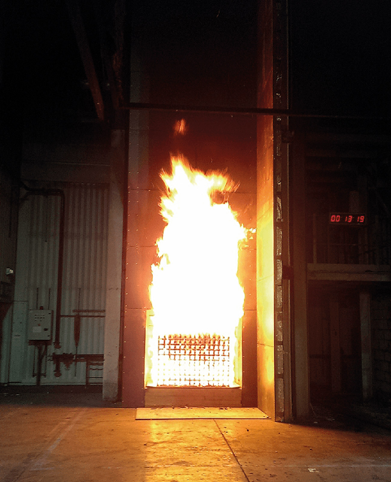 An example of the BS 8414 Test being conducted.