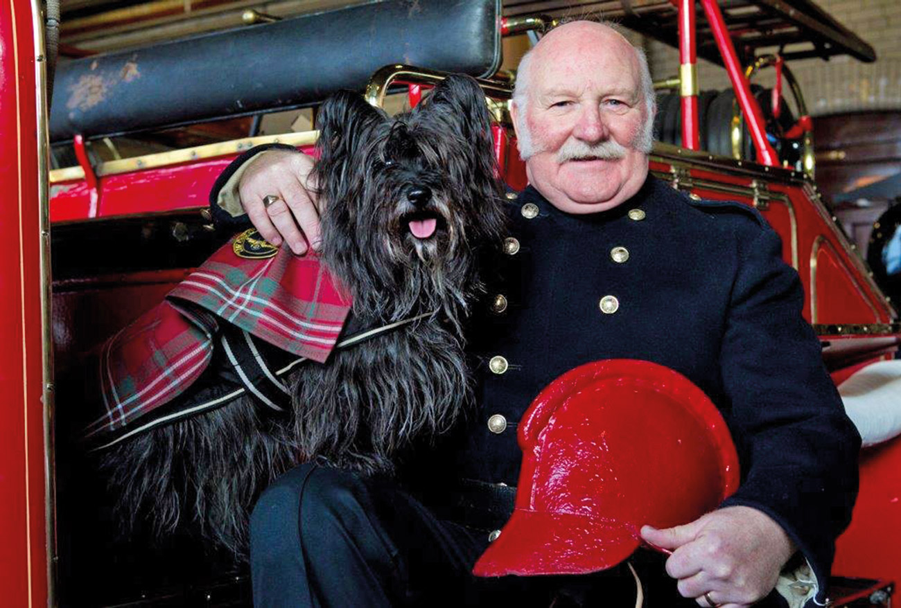 With a lookalike Greyfriars Bobby, pictured at the former Museum of Fire at Lauriston during the commemoration of the dog's death.
