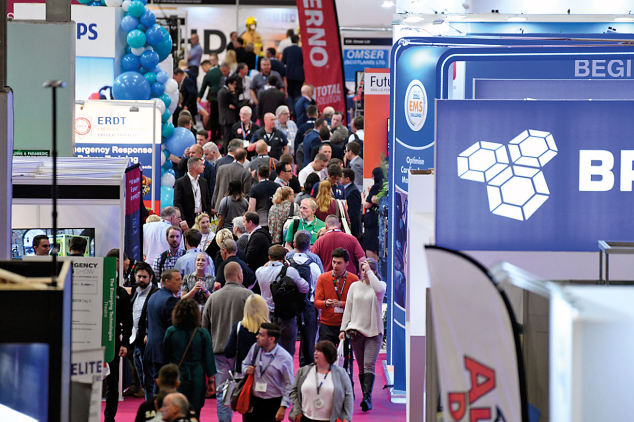 Visitors pack the busy aisles at The Emergency Services Show 2019.