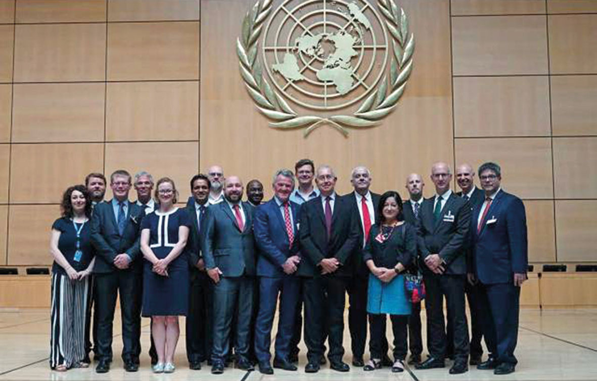 Founding members of the IFSS Coalition at the UN launch in Geneva July, 2018.