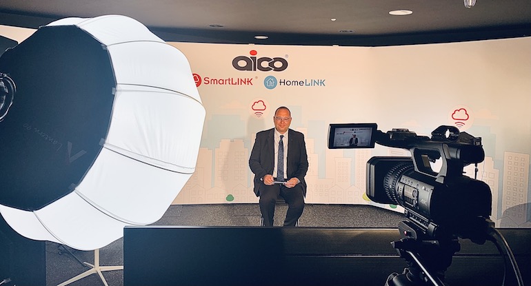 Steve Trafford, Sales Director for Aico, opening the 'What Makes a Healthy Home?' virtual event. (Aico)