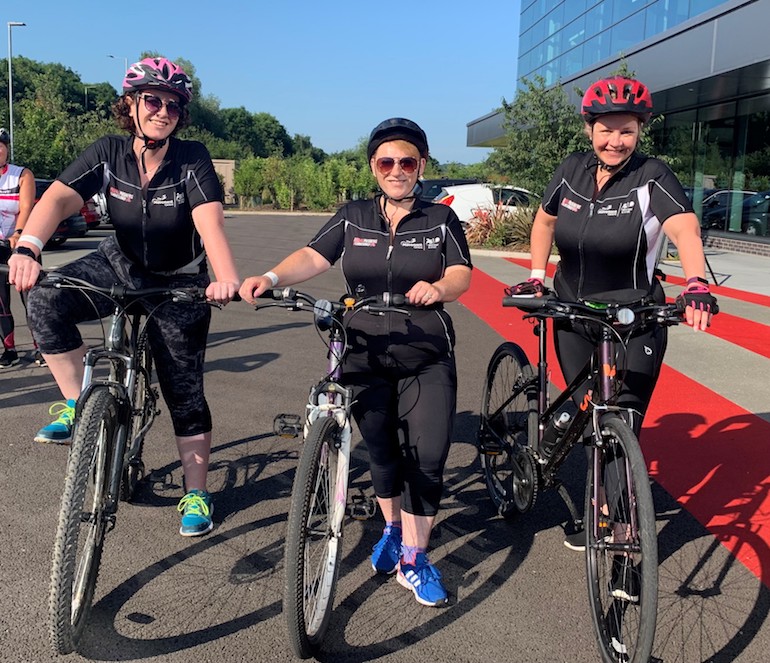 Rebecca Cumblidge, Aico Finance Clerk, Kelly Hodgetts, Aico Internal Sales Manager, Jane Pritchard, Aico Community Liaison. (Aico)