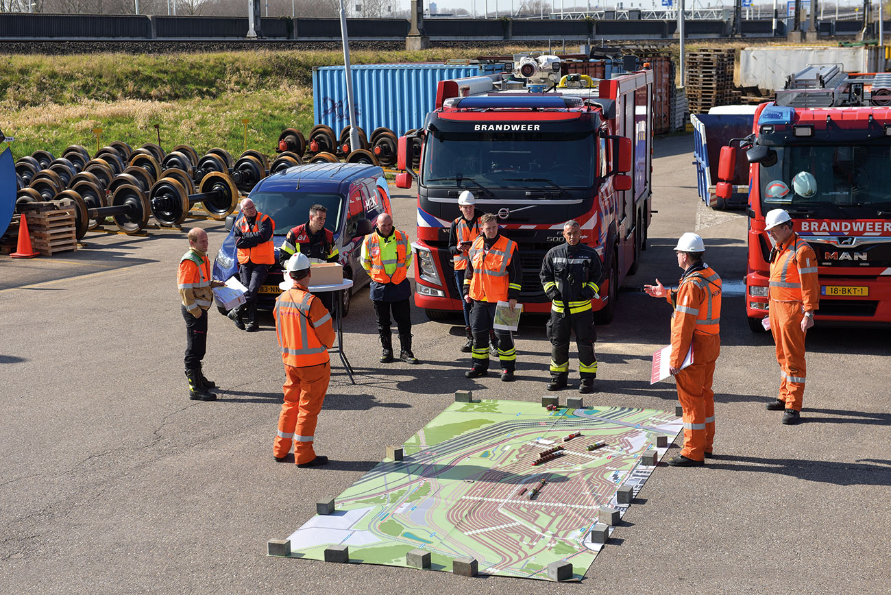 Instruction on layout of the shunting yard and primary use of the fire train.