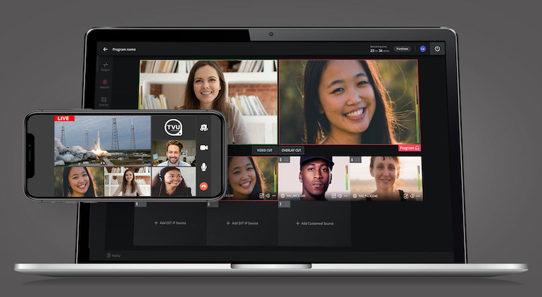 Screen shot of TVU Producer, a cloud-based remote production and distribution platform from TVU Networks.