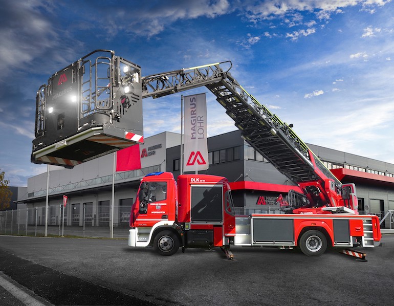 Magirus turntable ladder at the new site in Premstätten. (Magirus Lohr)