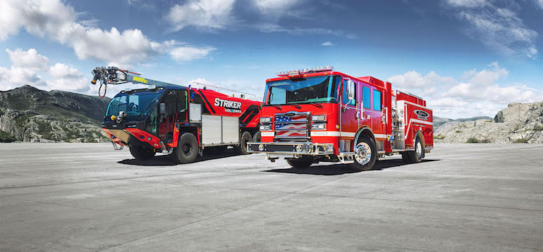 Oshkosh Fire & Emergency segment is featuring the new Oshkosh Striker ARFF vehicle at China Fire 2021. (Oshkosh Airport Products)