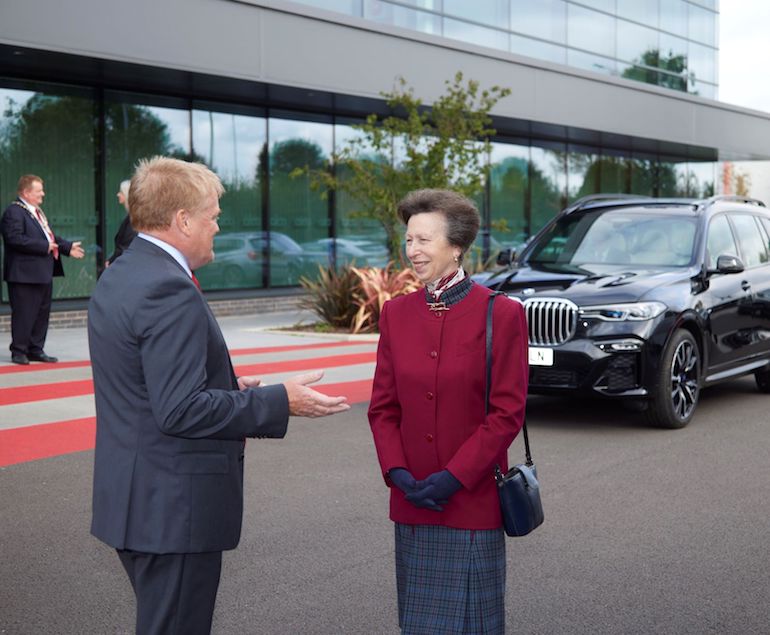 HRH Princess Anne on her Royal visit to Aico, pictured with Aico Managing Director Neal Hooper. (Aico)