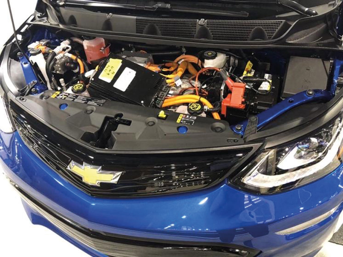 2020 Model Chevrolet Bolt engine bay.