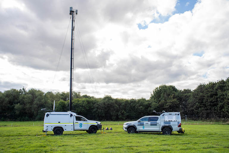 EE Rapid Response vehicles. (BT)