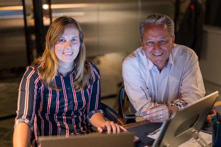 Paul and Hannah Wallis launching the Toolkit. (Hantec Systems)