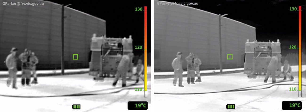 The image below left is from a 160x120 sensor with horizontal FOV of 47°; the image on the right is from a 384x288 sensor with a FOV of 57°. The difference in both the sensor resolution and the FOV is evident.