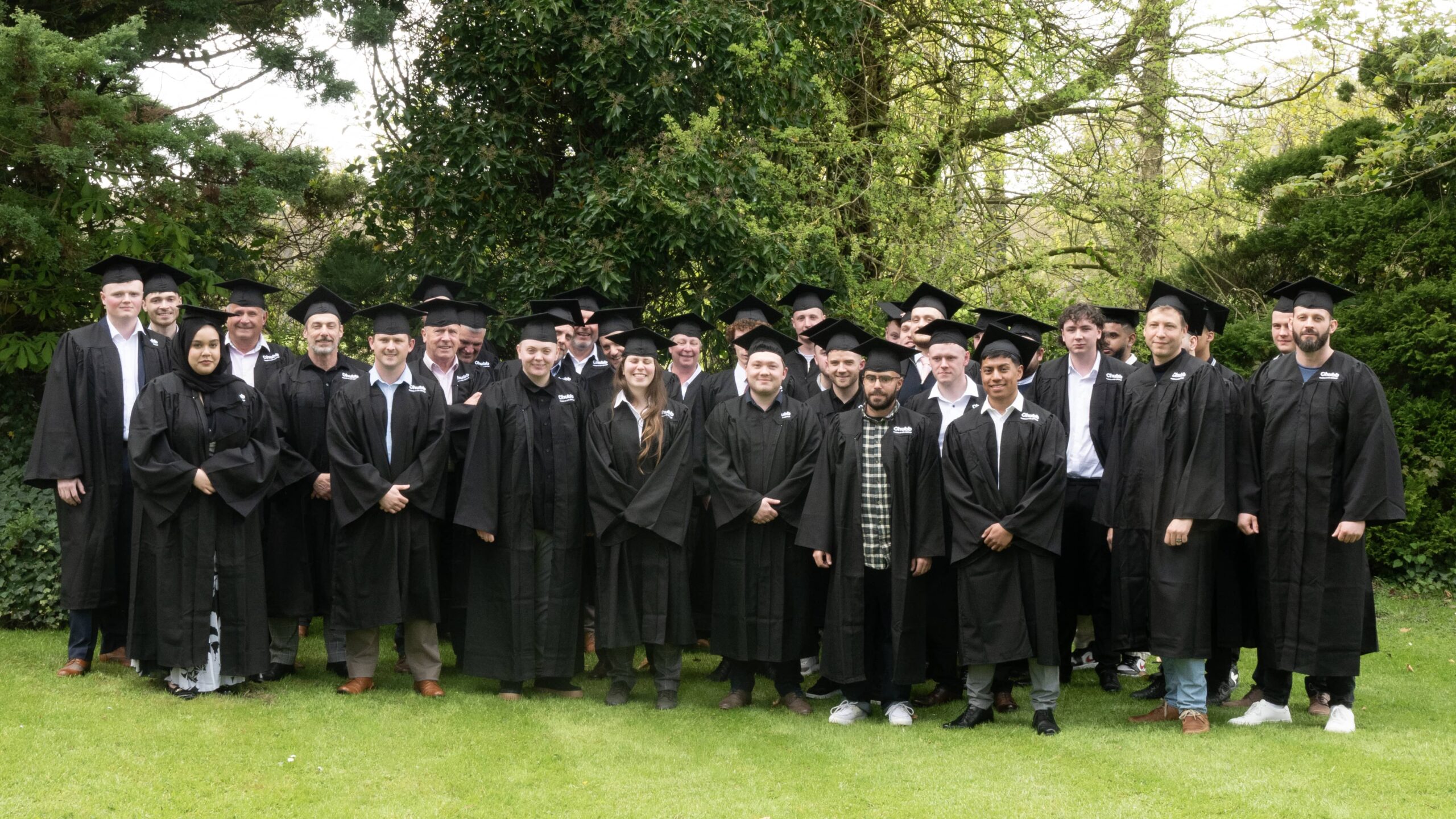 Chubb's apprentices celebrating their graduation.